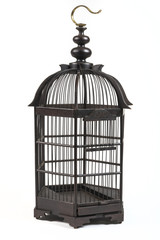 Elegant wooden bird cage