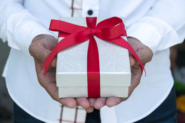 A white gift box.