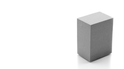 grey cube isolated on white background
