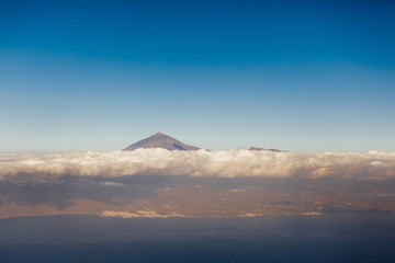 Tenerife island and Mount Teide volcano, aerial view