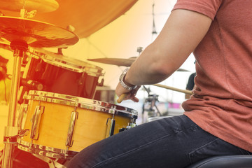 Drumming, outdoor concert