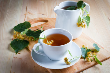 Сup with linden tea