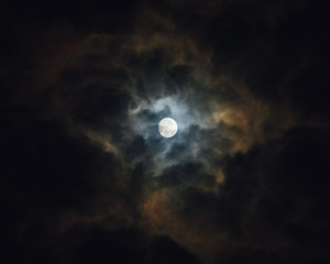 Naklejka na ściany i meble moon at night with clouds