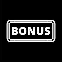 Bonus sign, Bonus icon on dark background