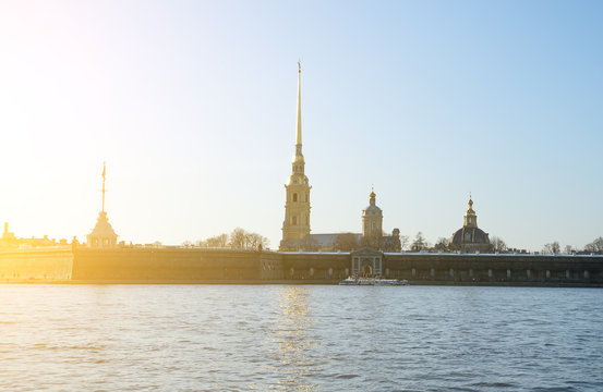 Peter and Paul Fortress in St. Petersburg, on the Hare Island.