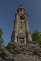 Fototapeta na wymiar Observation tower Haj u Ase in spring morning