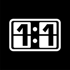 Scoreboard icon on dark background