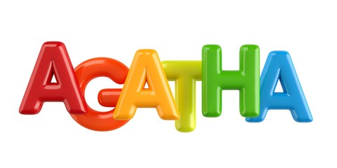 3d Ballon Font Name on white background