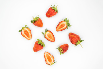 strawberry on the white background.  Food concept. 