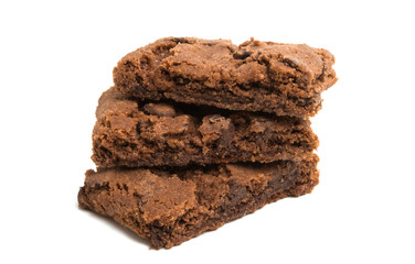 chocolate brownie cookies isolated