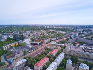 Aerial view of City Tallinn Estonia