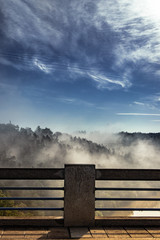 Foggy view from the bridge