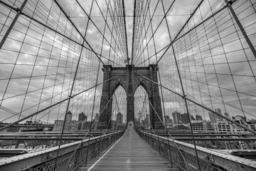 Plakat Brooklyn Bridge W&B