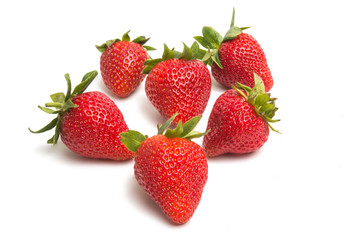 ripe strawberry isolated