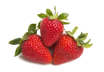 ripe strawberry isolated