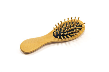 Wooden massage hair brush