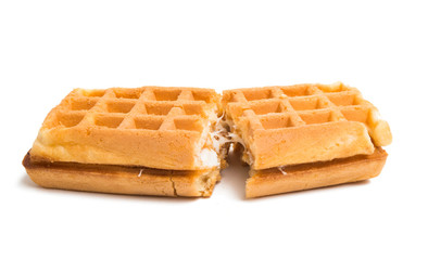 biscuit waffles isolated