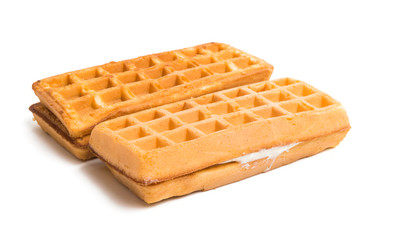 biscuit waffles isolated