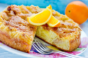 Homemade orange cake