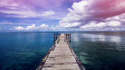 Fototapeta premium Beach Dock at Beautiful Tropical Beach