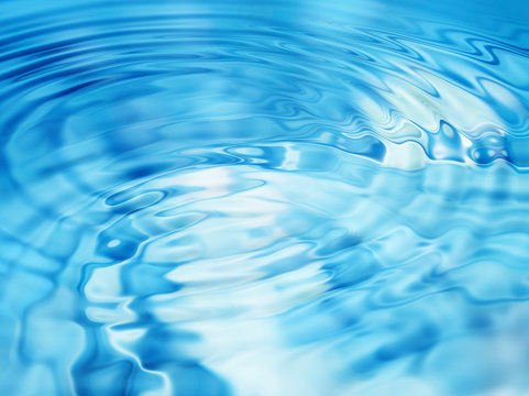 Bright blue abstract background with water ripples pattern