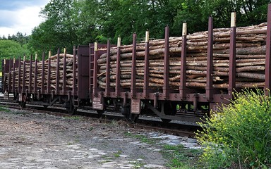 railway wagon and wood
