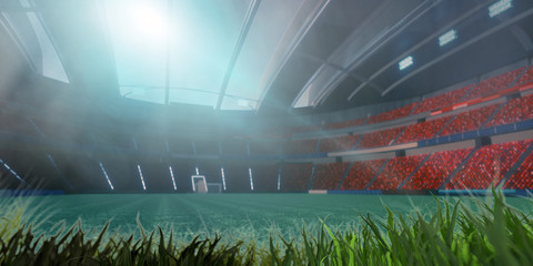 3D illustration/3D rendering of a sport stadium background made without existing 

references
