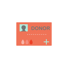 Donor blood icon in flat style.