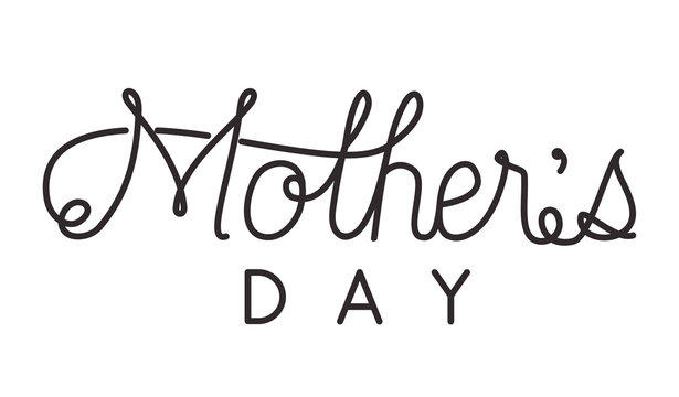 happy mothers day typoigraphy message vector illustration design