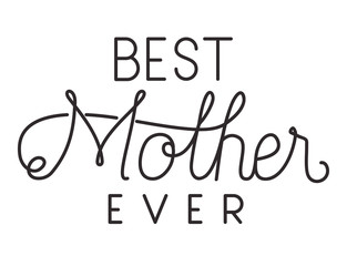 happy mothers day typoigraphy message vector illustration design