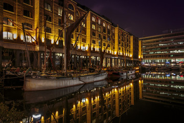 Boats at Night - London
