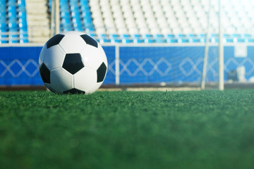 Football on a green field