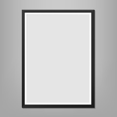 Creative vector illustration of wall picture frames template isolated on background. Art design blank photo. Abstract concept graphic element. Empty image