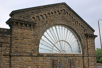 Historic fan window at Buxton Station