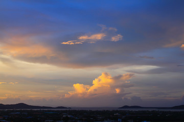 Beautiful sky at  twilight times for background