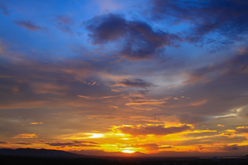 Beautiful sky at  twilight times for background