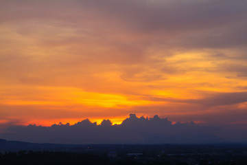 Beautiful sky at  twilight times for background