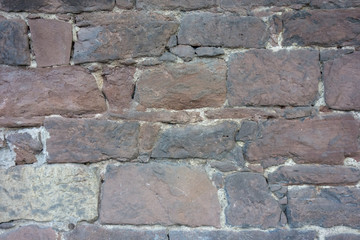 Mur de pierres en grès