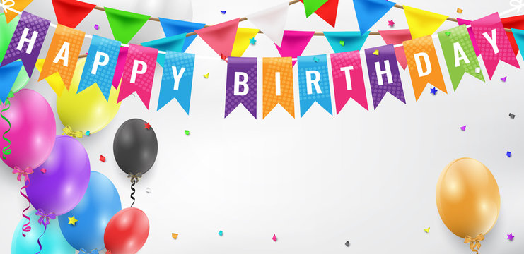Happy birthday background template Royalty Free Vector Image
