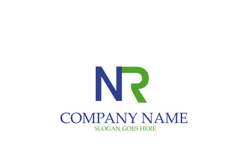 Abstract Letter NR Logo Design Vector.