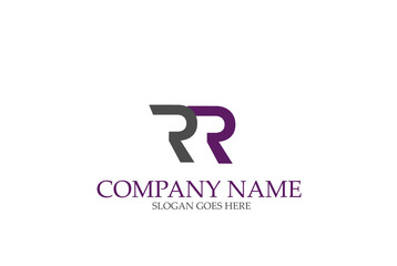 Abstract Letter RR Logo Design Vector.
