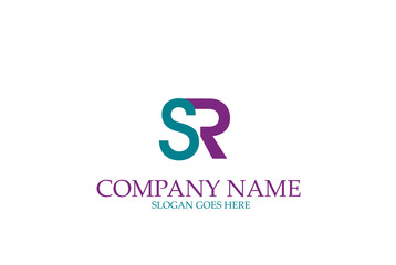 Abstract Letter SR Logo Design Vector.