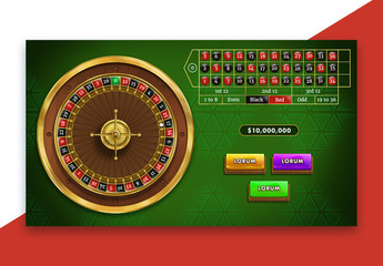 Roulette Game Mockup Kit - Powered by Adobe