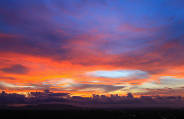 Beautiful sky at  twilight times for background