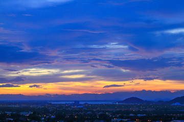 Beautiful sky at  twilight times for background