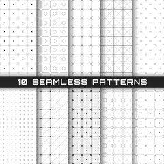 Simple geometric background. Abstract monochrome seamless pattern with lines. Background in high tech style