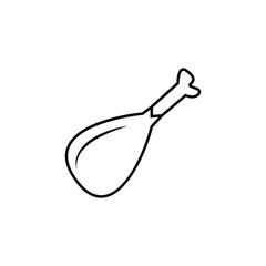 turkey icon. Element of food icon for mobile concept and web apps. Thin line turkey icon can be used for web and mobile