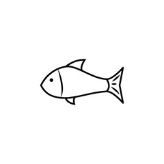a fish icon. Element of food icon for mobile concept and web apps. Thin line a fish icon can be used for web and mobile