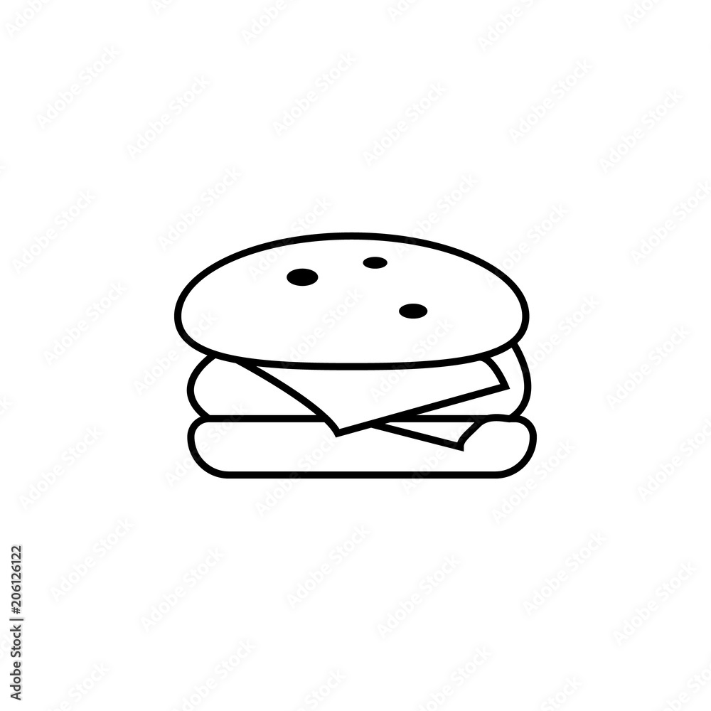 Poster hamburger icon. element of food icon for mobile concept and web apps. thin line hamburger icon can b