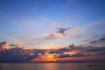 Beautiful sky at  twilight times for background